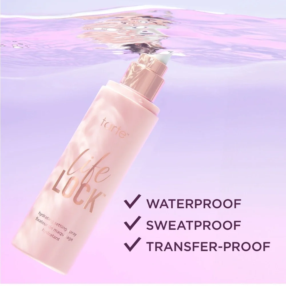 4/$30 Sale💫Tarte Life Lock Hydrating Waterproof Makeup Setting Spray Sample NEW